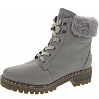 BUGATTI SCHNÜRBOOTS TAUPE-GRAU GR 40,42 NEU DAMEN SCHUHE BOOTS STIEFELETTE Leder