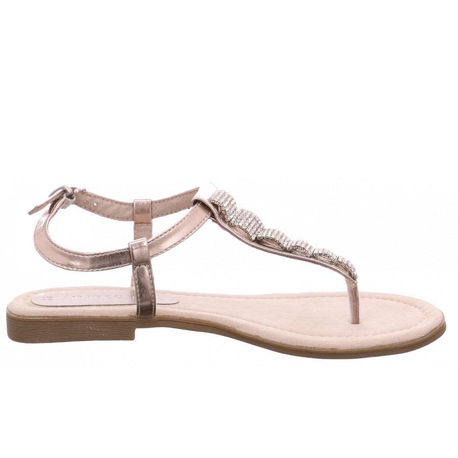 marco tozzi flache Sandaletten rose 2 2 28110 20 | schuhwelt tamaris flache Sandaletten rose 28110 20 |